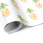 Waterverf ananasslepatroon cadeaupapier (Rol Hoek)