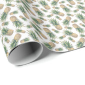Waterverf ananasslepatroon cadeaupapier (Rol Hoek)