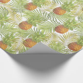 Waterverf ananasslepatroon cadeaupapier (Hoek)