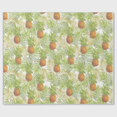 Waterverf ananasslepatroon cadeaupapier (Vlak)
