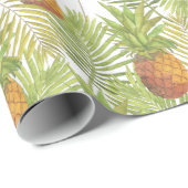 Waterverf ananasslepatroon cadeaupapier (Rol Hoek)