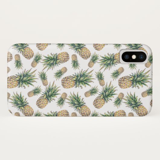 Waterverf ananasslepatroon Case-Mate iPhone case (Achterkant (horizontaal))