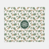 Waterverf ananasslepatroon fleece deken (Voorkant (Horizontaal))