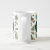 Waterverf ananasslepatroon grote koffiekop (Achterkant)