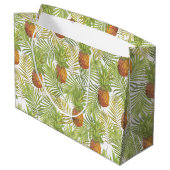 Waterverf ananasslepatroon large cadeautasje (Achterkant Gekanteld)