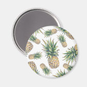Waterverf ananasslepatroon magneet (Voorkant / Achterkant)