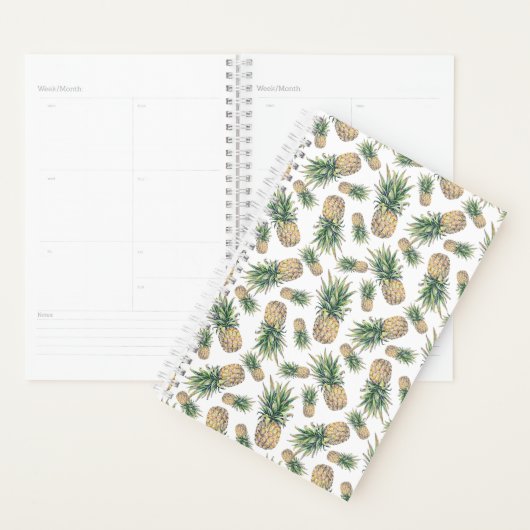 Waterverf ananasslepatroon planner (Display)