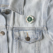 Waterverf ananasslepatroon ronde button 3,2 cm (In situ)