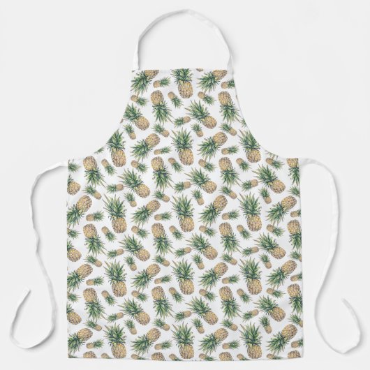 Waterverf ananasslepatroon schort (Voorkant)