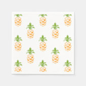 Waterverf ananasslepatroon servetten (Voorkant)