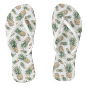 Waterverf ananasslepatroon teenslippers (Voetbed)