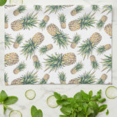 Waterverf ananasslepatroon theedoek (Gevouwen)