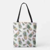 Waterverf ananasslepatroon tote bag (Achterkant)