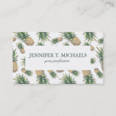 Waterverf ananasslepatroon visitekaartje (Voorkant)