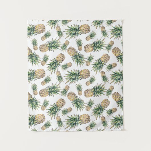 Waterverf ananasslepatroon wandkleed (Voorkant)