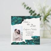 Waterverf Anastasia Bruiloft Save the Date (Staand voorkant)