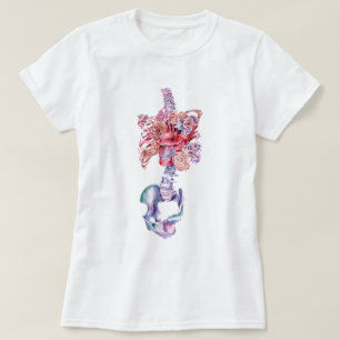 Waterverf anatomie hart t-shirt