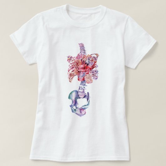 Waterverf anatomie hart t-shirt (Design voorkant)