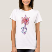 Waterverf anatomie hart t-shirt (Voorkant)