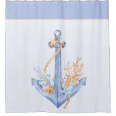 Waterverf Anchor Douchegordijn (Voorkant)