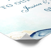 Waterverf Anchor Flowers Starfish Beach Weddenscha Poster (Hoek)