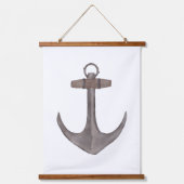 Waterverf Anchor Nautical Decor Hangend Wandkleed (Voorkant)