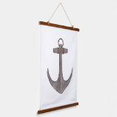 Waterverf Anchor Nautical Decor Hangend Wandkleed (Gebogen)