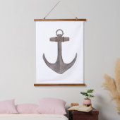 Waterverf Anchor Nautical Decor Hangend Wandkleed (Slaapkamer)