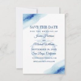 Waterverf Anchor Navy Modern Nautical Save The Date