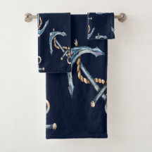 Waterverf Anchors Navy Blue