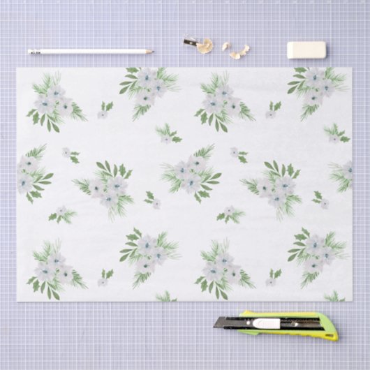 Waterverf-anemon- en spar-patroonweefsel tissuepapier (Craft)