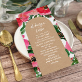 Waterverf Anemone Arch Cardstock Weddenschap Menu