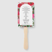 Waterverf Anemone Arch Wedding Program Handwaaier (Achterkant)