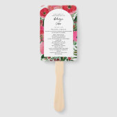 Waterverf Anemone Arch Wedding Program Handwaaier (Voorkant)