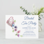 Waterverf Anemone Bloem Bruiloft Bruids Thee Party Kaart (Staand voorkant)