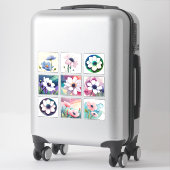 Waterverf Anemone bloemen Scrapbook Sticker (Koffer)