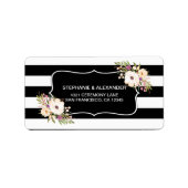 Waterverf Anemone Blooms Adres Labs Etiket (Voorkant)