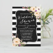 Waterverf Anemone Blooms Couples Wedding Shower Kaart (Staand voorkant)