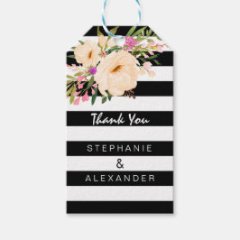 Waterverf Anemone Blooms Gift Label Cadeaulabel