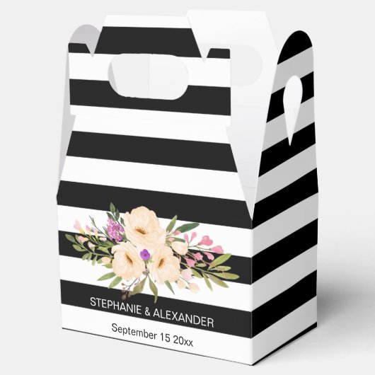 Waterverf Anemone Blooms Personalized Favor Box Bedankdoosjes (Geopend)