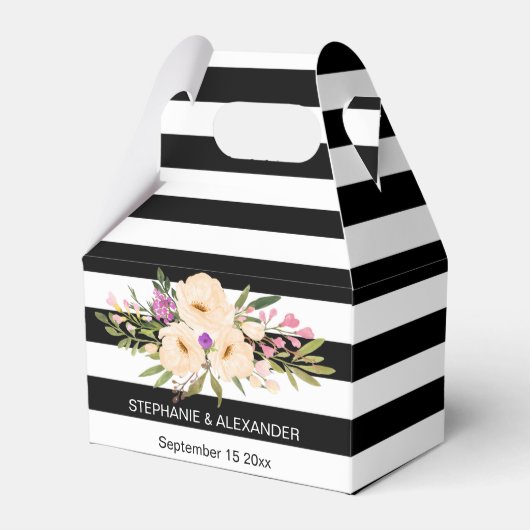 Waterverf Anemone Blooms Personalized Favor Box Bedankdoosjes (Voorkant Zijde)