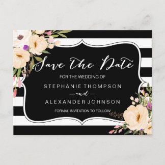 Waterverf Anemone Blooms Save the Date Briefkaart