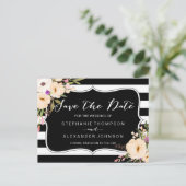 Waterverf Anemone Blooms Save the Date Briefkaart (Staand voorkant)