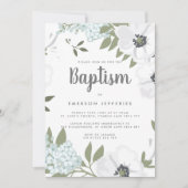 Waterverf Anemone Blue Baptisme Kaart (Voorkant)