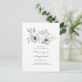 Waterverf Anemone  Botanical Save the Date Aankondigingskaart (Staand voorkant)