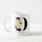 Waterverf Anemone Botanicals Letter D Monogram Koffiemok (Links)