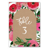 Waterverf Anemone Cardstock Arch Wedding Kaart (Voorkant)