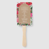 Waterverf Anemone Cardstock Arch Wedding Program Handwaaier (Achterkant)