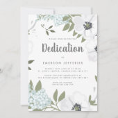 Waterverf Anemone Dedicatie Kaart (Voorkant)