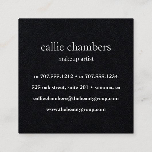 Waterverf Anemone & Eucalyptus Floral Vierkante Visitekaartje (Achterkant)